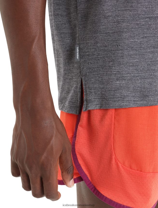 Icebreaker îmbrăcăminte miezul nopții marine heather bărbați tricou cu mânecă scurtă merino sphere ii hitt DL46T85