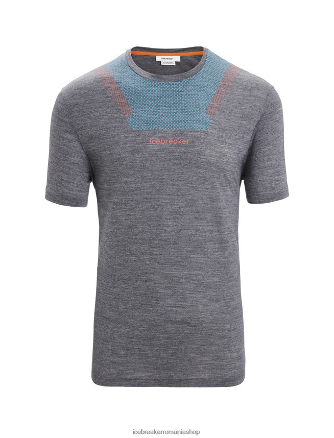 Icebreaker îmbrăcăminte miezul nopții marine heather bărbați tricou cu mânecă scurtă merino sphere ii hitt DL46T85