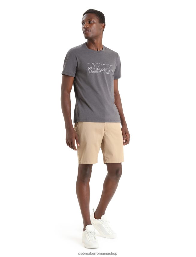 Icebreaker îmbrăcăminte muson bărbați merino central clasic tricou cu mânecă scurtă poveste DL46T53