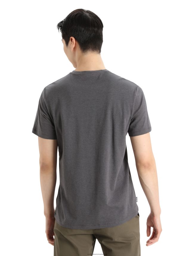 Icebreaker îmbrăcăminte muson bărbați merino central clasic tricou cu maneca scurta muta la munte natural DL46T340