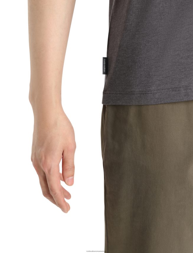 Icebreaker îmbrăcăminte muson bărbați merino central clasic tricou cu maneca scurta muta la munte natural DL46T340