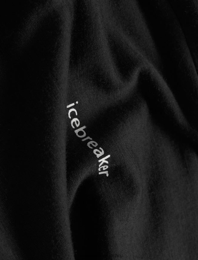 Icebreaker îmbrăcăminte negru bărbați rezervor zoneknit merinos DL46T491