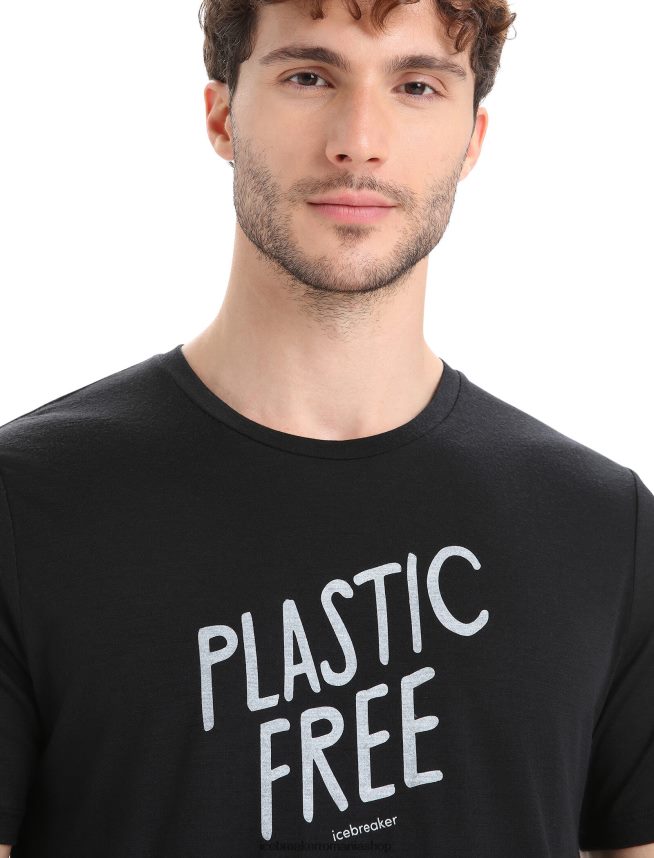 Icebreaker îmbrăcăminte negru bărbați tricou cu mânecă scurtă merino tech lite ii natural DL46T92