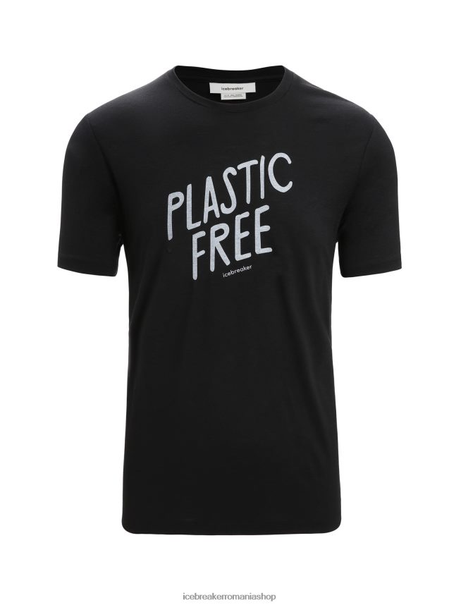 Icebreaker îmbrăcăminte negru bărbați tricou cu mânecă scurtă merino tech lite ii natural DL46T92