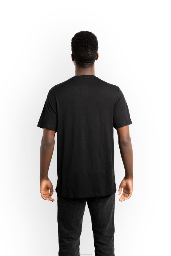 Icebreaker îmbrăcăminte negru bărbați tricou cu mânecă scurtă merino tech lite ii tricou local portland DL46T486