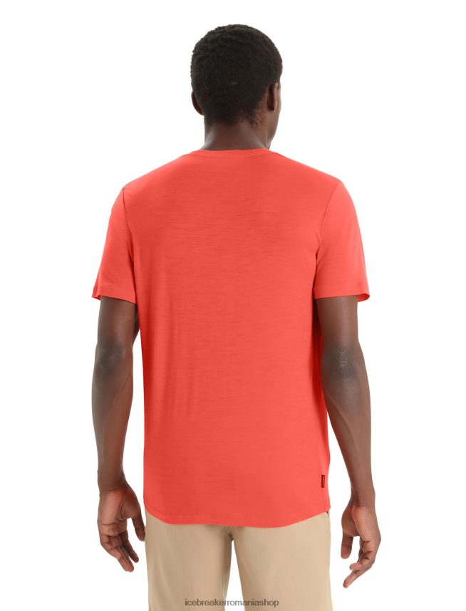Icebreaker îmbrăcăminte pământ vibrant bărbați tricou cu mânecă scurtă merino tech lite ii teren de camping DL46T75
