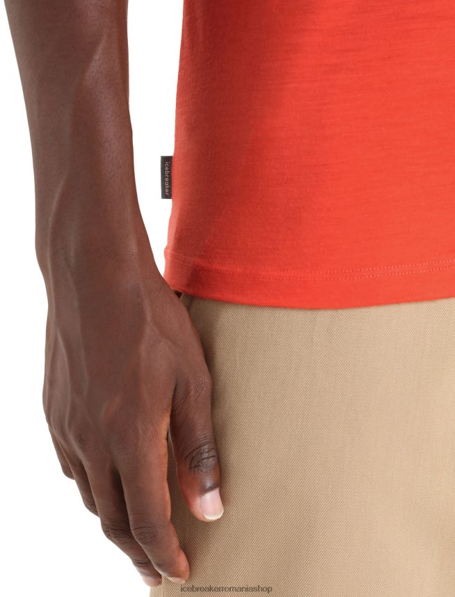 Icebreaker îmbrăcăminte pământ vibrant bărbați tricou cu mânecă scurtă merino tech lite ii teren de camping DL46T75