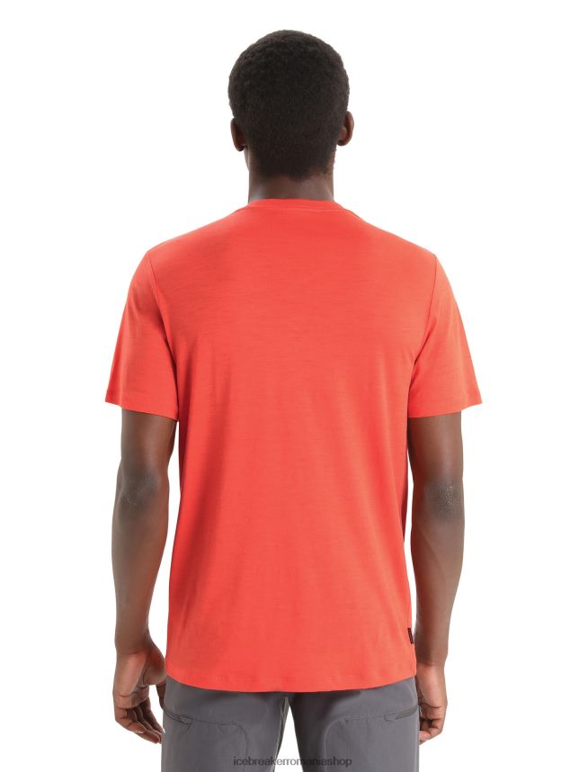 Icebreaker îmbrăcăminte pământ vibrant bărbați tricou cu mânecă scurtă merino tech lite ii trailhead DL46T15