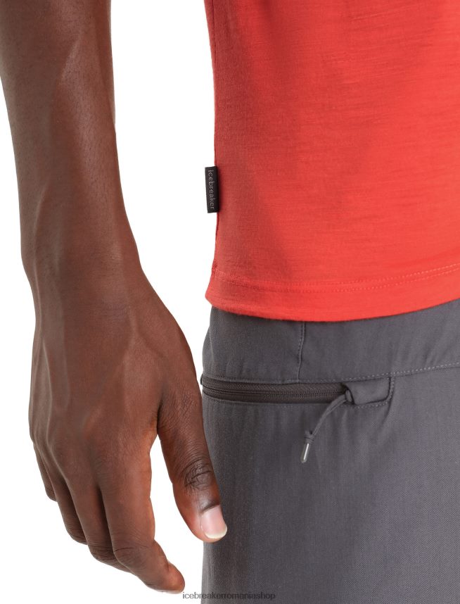 Icebreaker îmbrăcăminte pământ vibrant bărbați tricou cu mânecă scurtă merino tech lite ii trailhead DL46T15