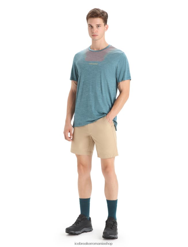 Icebreaker îmbrăcăminte slava verde erica bărbați tricou cu mânecă scurtă merino sphere ii hitt DL46T84