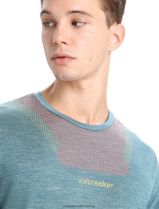 Icebreaker îmbrăcăminte slava verde erica bărbați tricou cu mânecă scurtă merino sphere ii hitt DL46T84