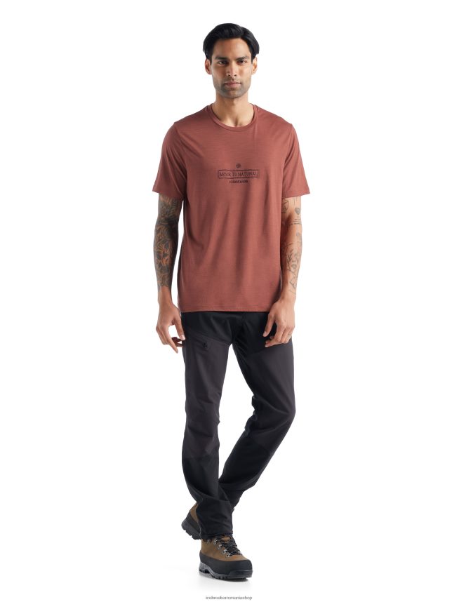 Icebreaker îmbrăcăminte struguri bărbați tricou cu mânecă scurtă merino tech lite ii crescut la sud DL46T483