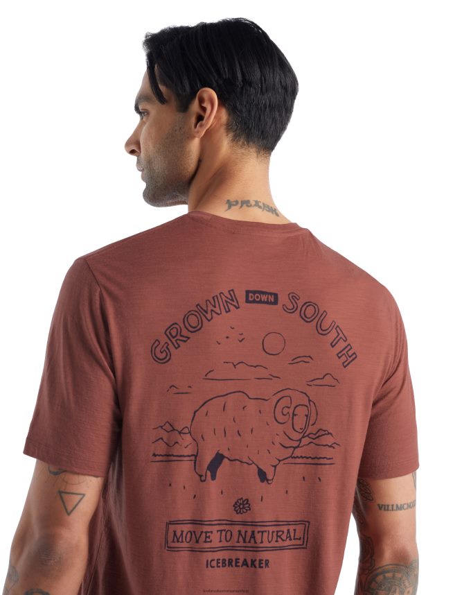 Icebreaker îmbrăcăminte struguri bărbați tricou cu mânecă scurtă merino tech lite ii crescut la sud DL46T483