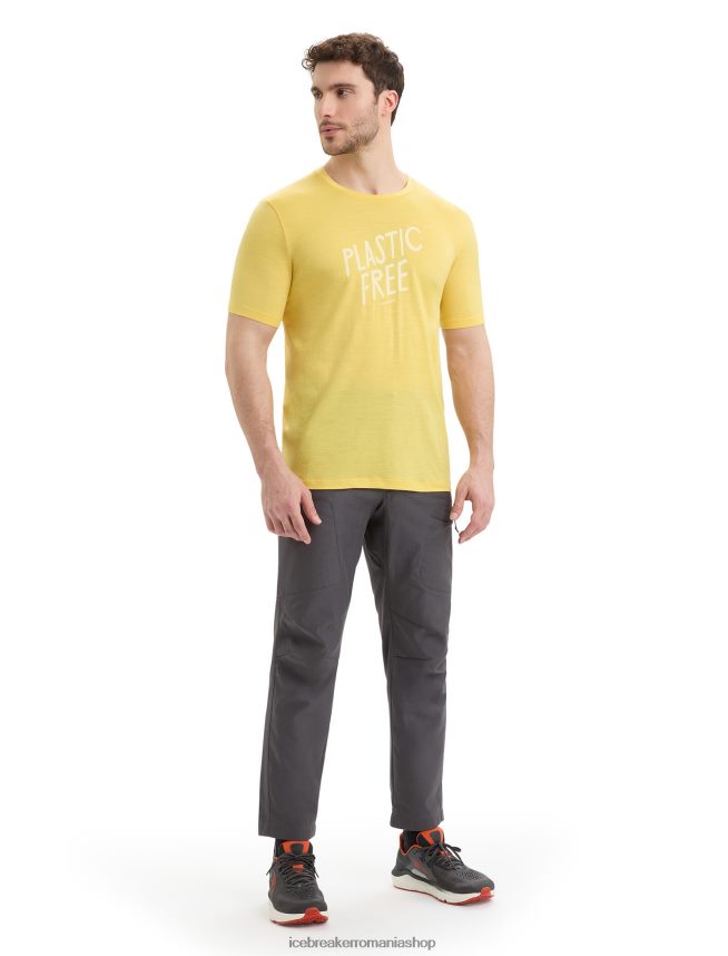 Icebreaker îmbrăcăminte vară bărbați tricou cu mânecă scurtă merino tech lite ii natural DL46T93