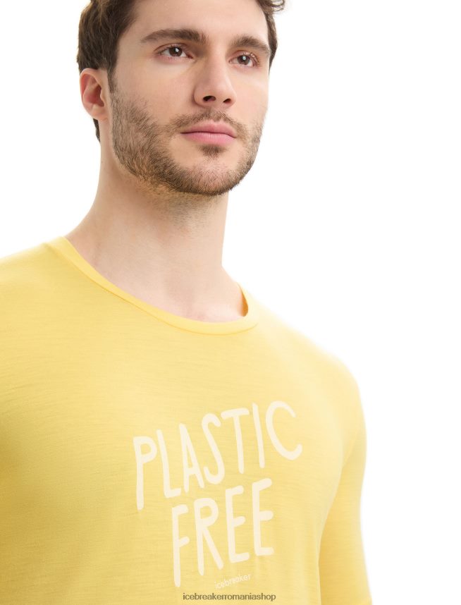 Icebreaker îmbrăcăminte vară bărbați tricou cu mânecă scurtă merino tech lite ii natural DL46T93