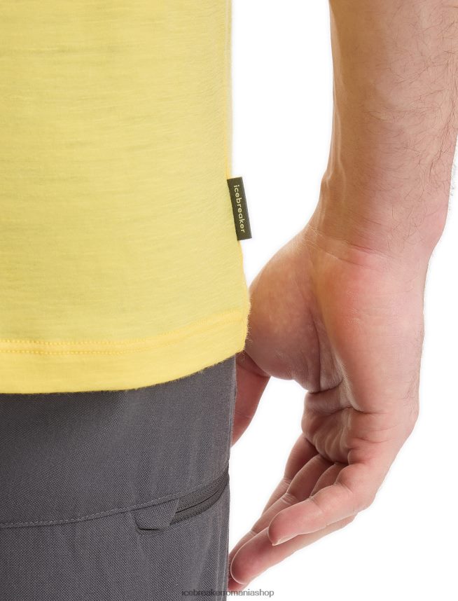 Icebreaker îmbrăcăminte vară bărbați tricou cu mânecă scurtă merino tech lite ii natural DL46T93