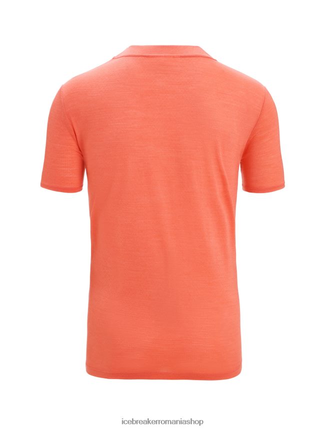 Icebreaker îmbrăcăminte vara/pământ vibrant bărbați tricou zoneknit merinos cu maneca scurta geodezic DL46T64