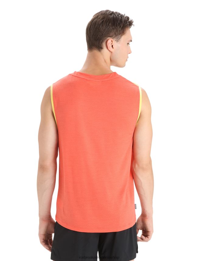 Icebreaker îmbrăcăminte vara/pământ vibrant bărbați zoneknit merino tank geodezic DL46T68