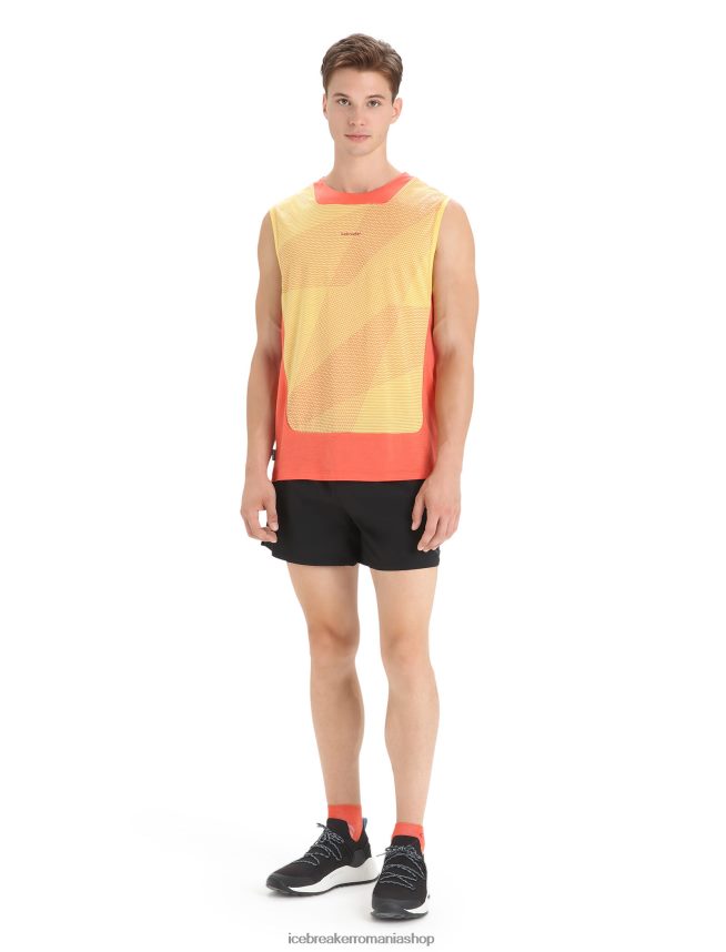 Icebreaker îmbrăcăminte vara/pământ vibrant bărbați zoneknit merino tank geodezic DL46T68