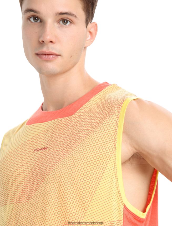Icebreaker îmbrăcăminte vara/pământ vibrant bărbați zoneknit merino tank geodezic DL46T68