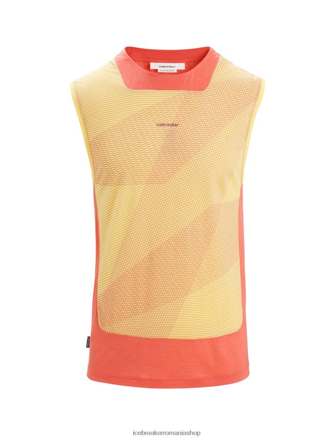 Icebreaker îmbrăcăminte vara/pământ vibrant bărbați zoneknit merino tank geodezic DL46T68