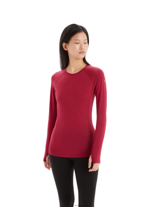 Icebreaker îmbrăcăminte cireașă femei Bodyfitzone merino 150 zone cu mânecă lungă, top termic crewe DL46T795