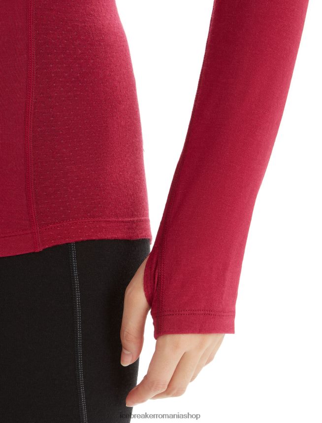 Icebreaker îmbrăcăminte cireașă femei Bodyfitzone merino 150 zone cu mânecă lungă, top termic crewe DL46T795