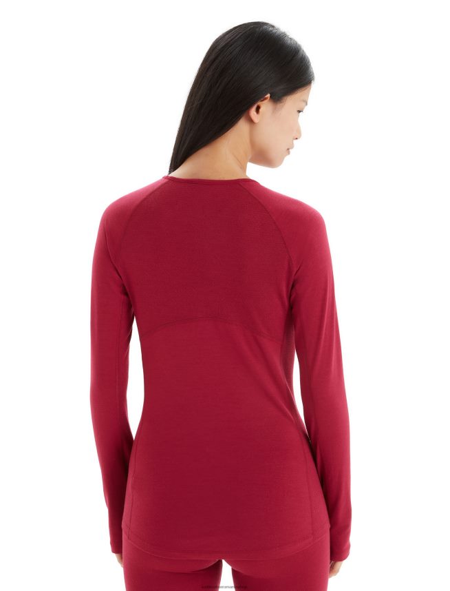 Icebreaker îmbrăcăminte cireașă femei Bodyfitzone merino 200 zone termică cu mânecă lungă top crewe DL46T863