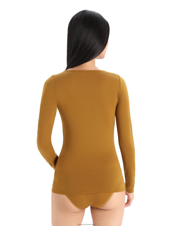 Icebreaker îmbrăcăminte cuișoare femei top cu mânecă lungă cu sirenă din merino DL46T917