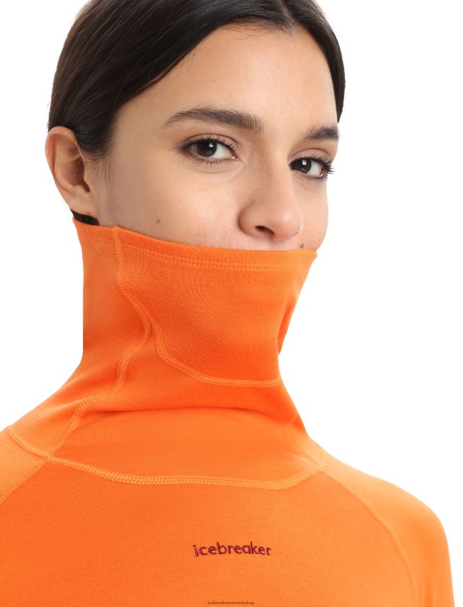 Icebreaker îmbrăcăminte flash femei Top termic cu mânecă lungă merinofină 300 cu decolteu rulat DL46T880