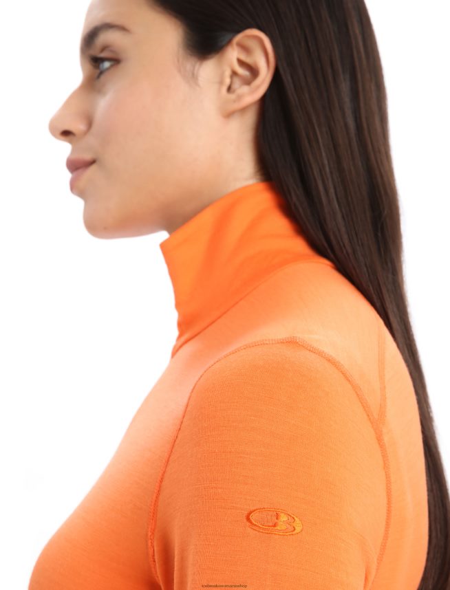 Icebreaker îmbrăcăminte flash femei top termic cu mânecă lungă merino 200 oasis cu jumătate de fermoar DL46T899