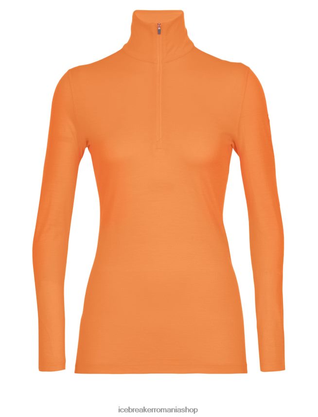 Icebreaker îmbrăcăminte flash femei top termic cu mânecă lungă merino 200 oasis cu jumătate de fermoar DL46T899