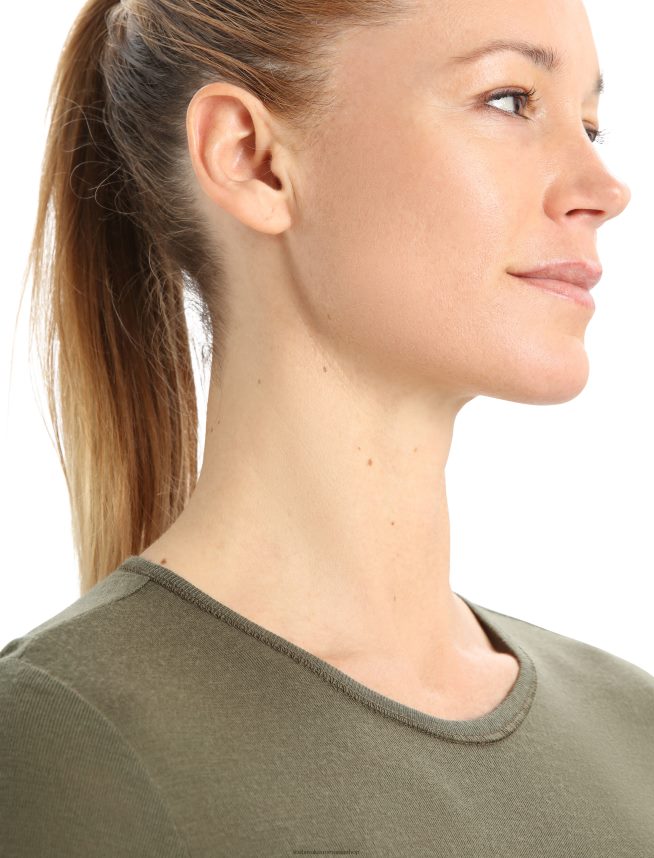 Icebreaker îmbrăcăminte loden femei Top termic pentru echipaj cu mânecă lungă merino 175 de zi cu zi DL46T817