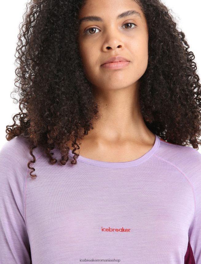 Icebreaker îmbrăcăminte privire mov/go berry femei 125 zoneknit merinos bluză termică cu mânecă lungă DL46T591