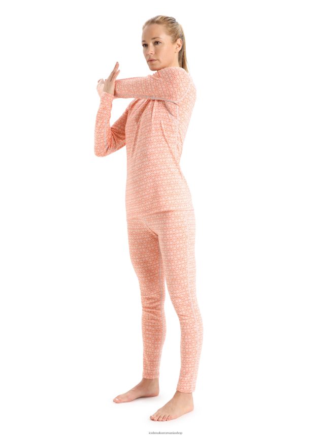 Icebreaker îmbrăcăminte zăpadă/fulger femei merino 250 vertex cu mânecă lungă echipaj termic top alpin geo DL46T858