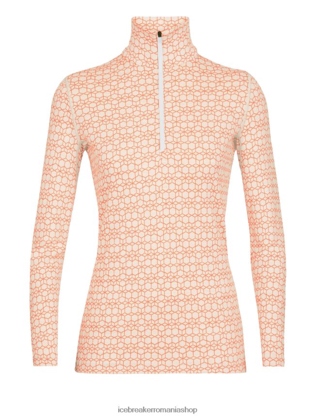 Icebreaker îmbrăcăminte zăpadă/fulger femei merino 250 vertex cu maneca lunga jumatate fermoar top termic alpin geo DL46T821
