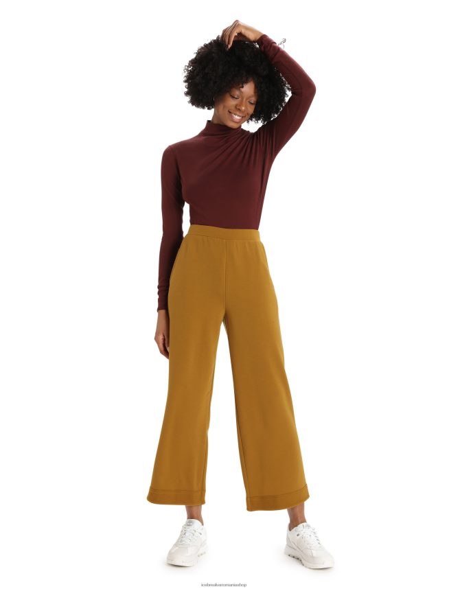 Icebreaker îmbrăcăminte espresso femei Body Merino Queens cu mânecă lungă și cu gât înalt DL46T915