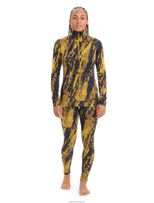 Icebreaker îmbrăcăminte aur tăcut/cuișoare femei merino 250 vertex jambiere termice sedimentare DL46T826