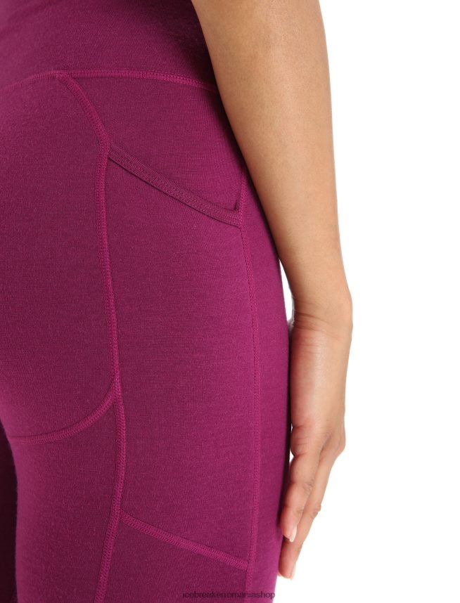 Icebreaker îmbrăcăminte du-te boabe femei colanti cu talie mare din merino fastray DL46T734