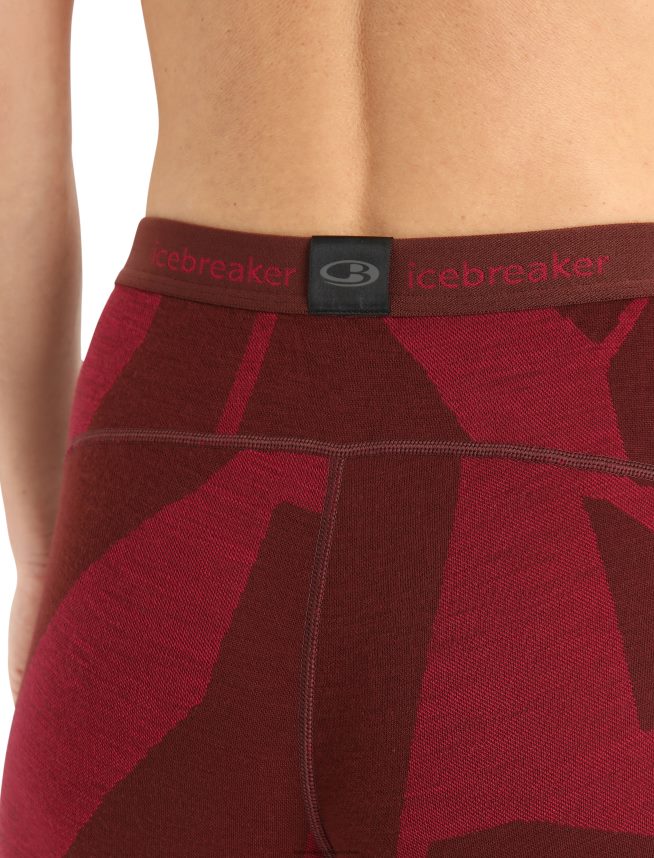 Icebreaker îmbrăcăminte espresso/cireșe femei merino 250 vertex jambiere termice peisaje fracturate DL46T844