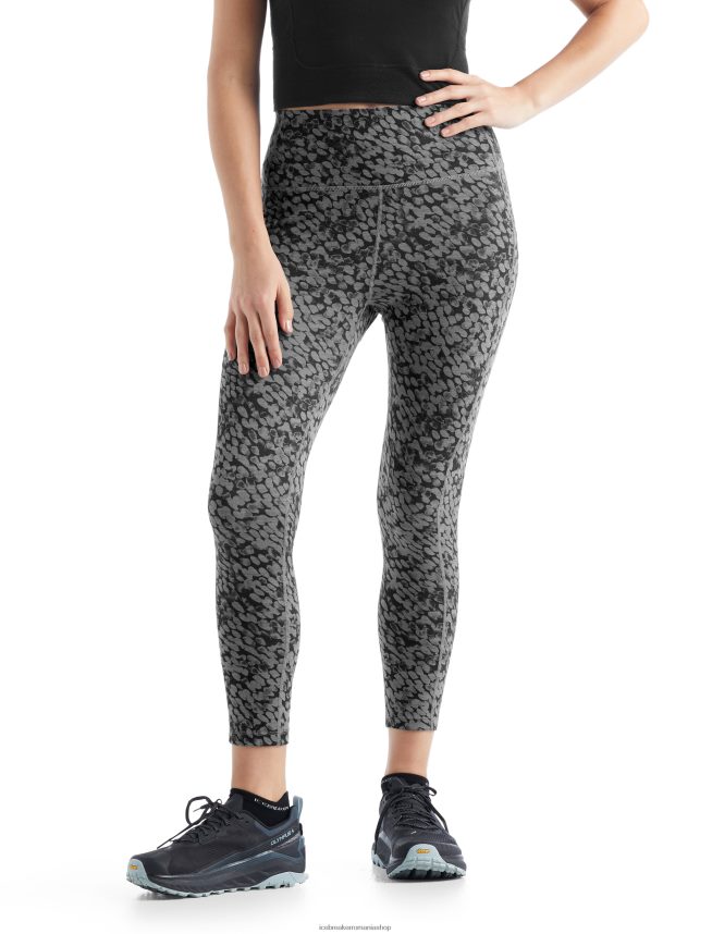 Icebreaker îmbrăcăminte metrou Heather femei colanti cu talie mare merino fastray umbre padure DL46T813