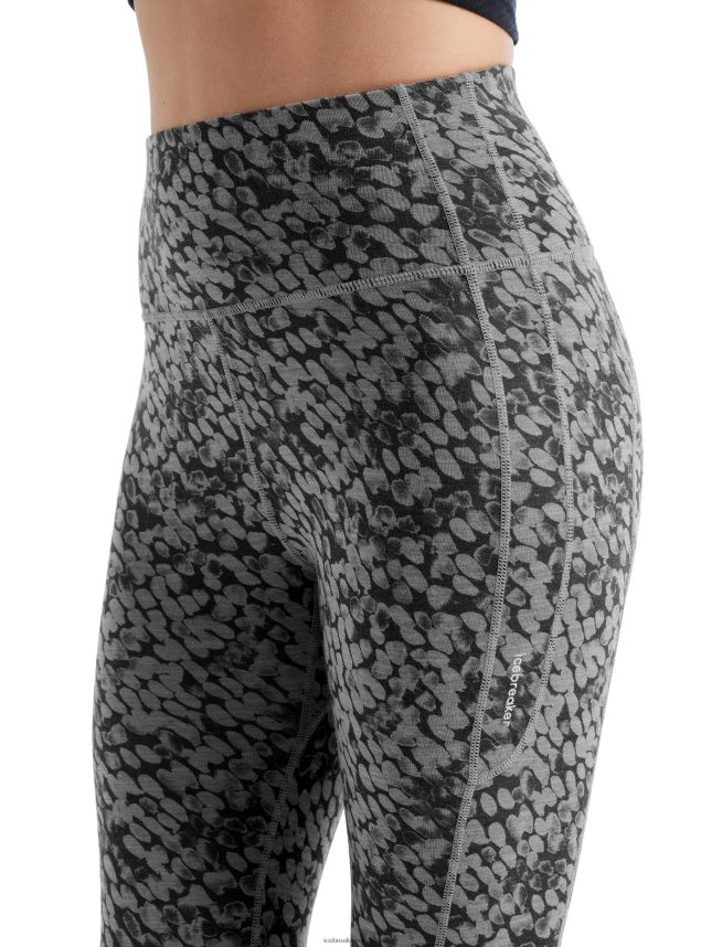 Icebreaker îmbrăcăminte metrou Heather femei colanti cu talie mare merino fastray umbre padure DL46T813