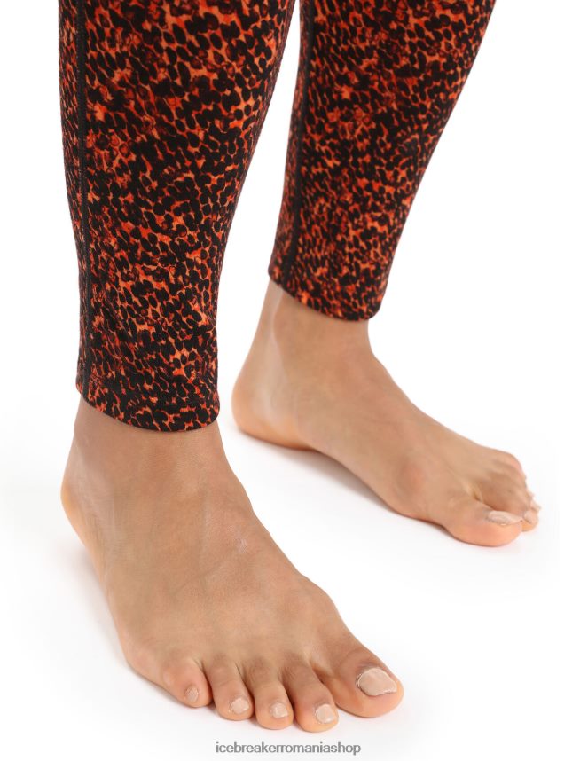 Icebreaker îmbrăcăminte negru/cireș femei merino 200 oasis jambiere termice lichen DL46T865