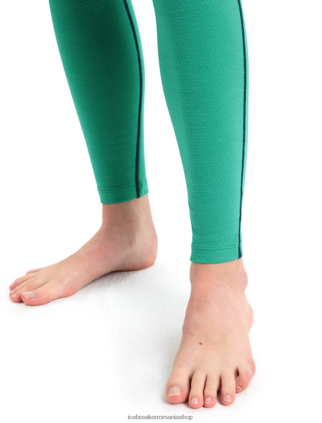 Icebreaker îmbrăcăminte verde glorie/proaspăt femei Jambiere termice din merinos 200 zoneknit DL46T583