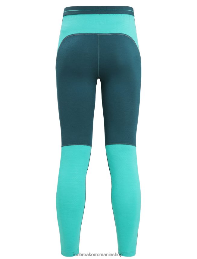 Icebreaker îmbrăcăminte verde glorie/proaspăt femei Jambiere termice din merinos 200 zoneknit DL46T583