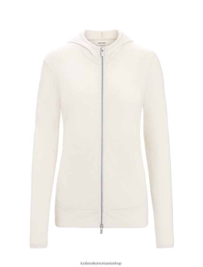 Icebreaker îmbrăcăminte cretă femei hanorac cu mânecă lungă și fermoar merino granary DL46T717