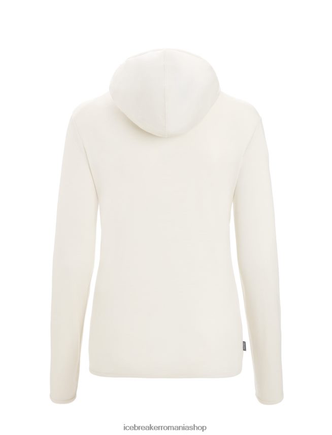 Icebreaker îmbrăcăminte cretă femei hanorac cu mânecă lungă și fermoar merino granary DL46T717