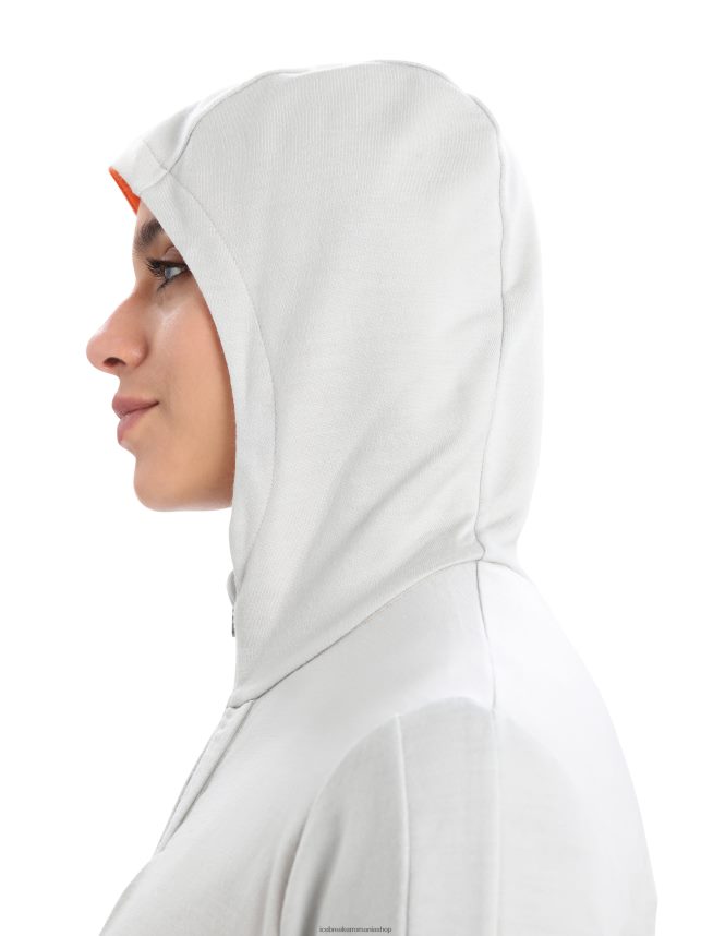 Icebreaker îmbrăcăminte eter/bliţ femei hanorac cu mânecă lungă cu fermoar merino quantum iii DL46T897