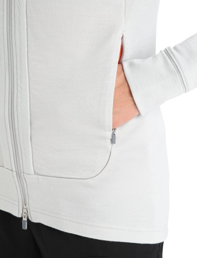 Icebreaker îmbrăcăminte eter/bliţ femei hanorac cu mânecă lungă cu fermoar merino quantum iii DL46T897