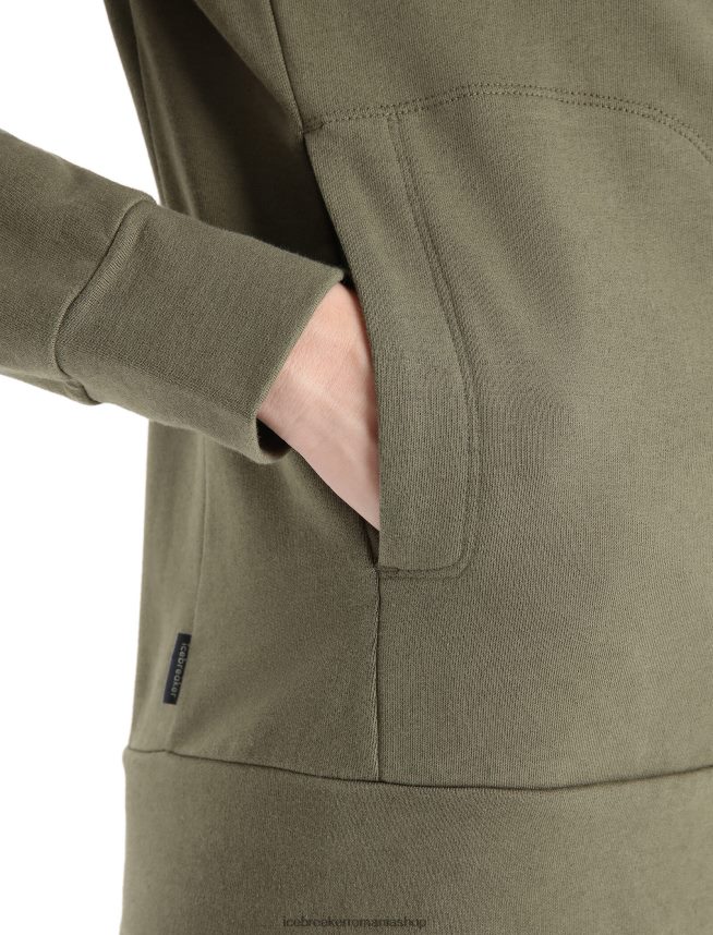 Icebreaker îmbrăcăminte loden femei hanorac clasic cu mânecă lungă cu fermoar din merino central DL46T709